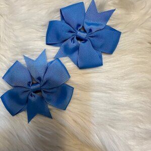 SET of Antique Blue 3" Pinwheel Bow  7688  Handmade NWT Boutique
